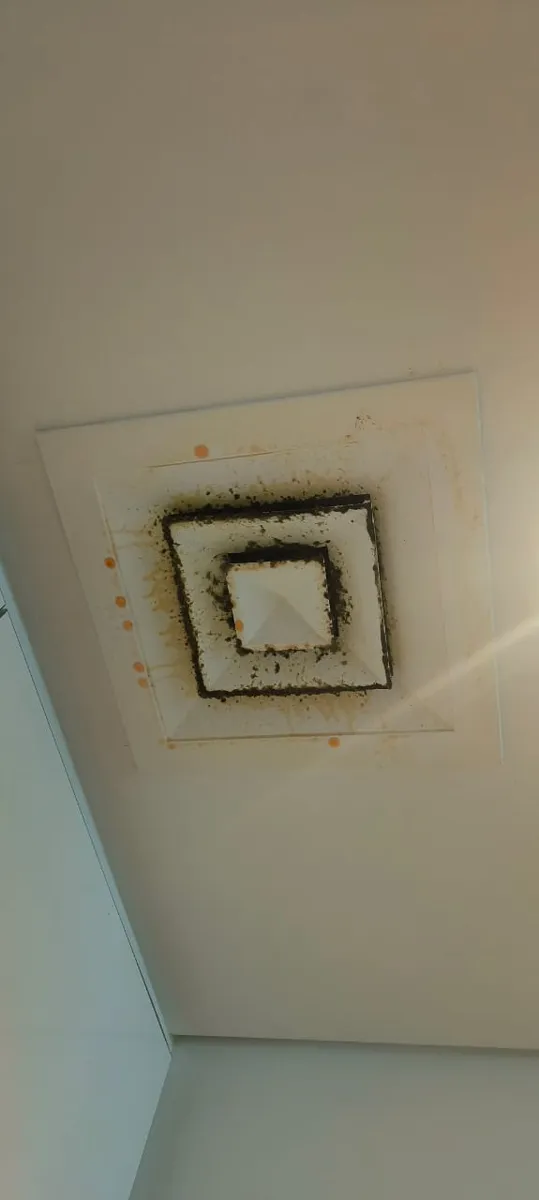 AC vent cleaning — before cleaning