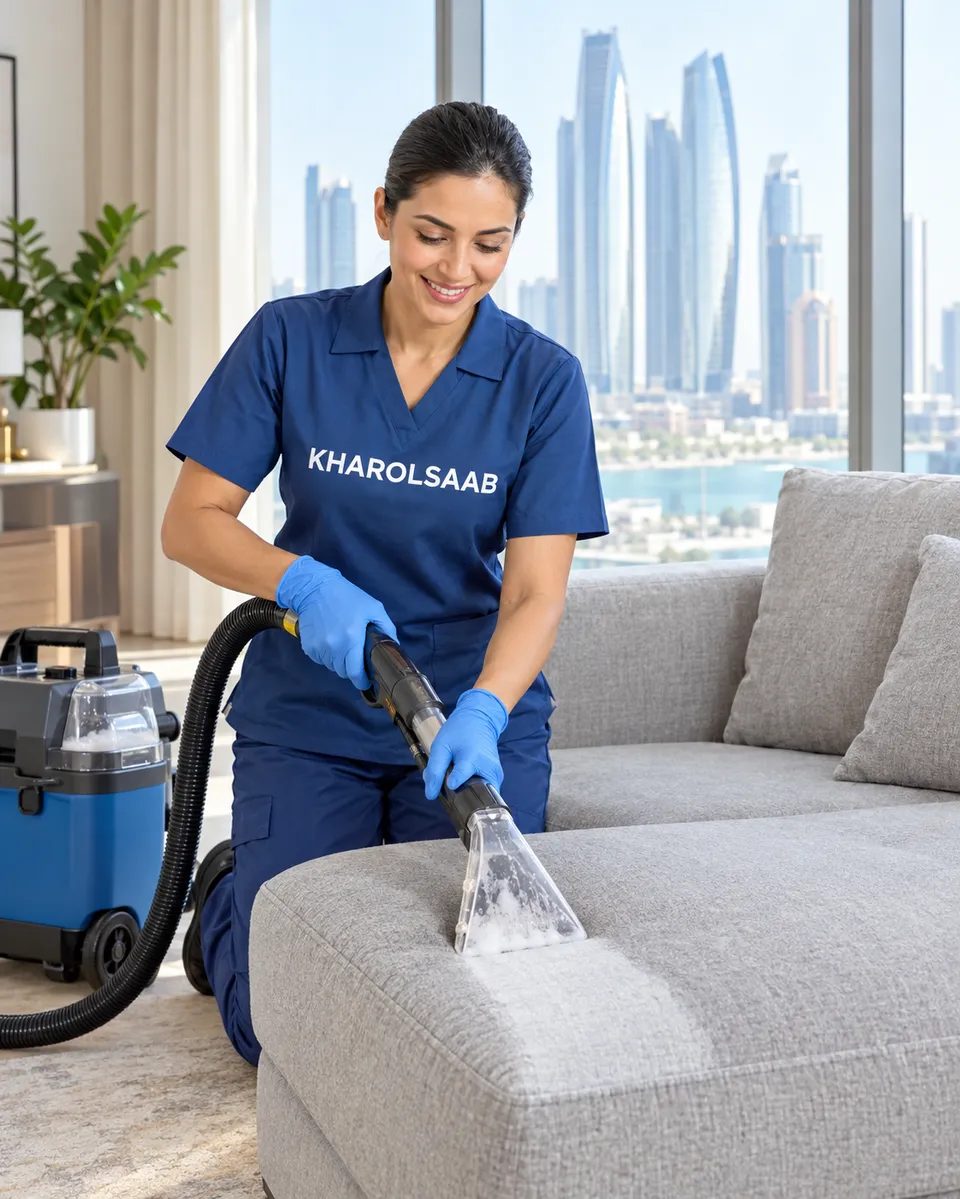 Sofa Cleaning in Abu Dhabi by Kharolsaab